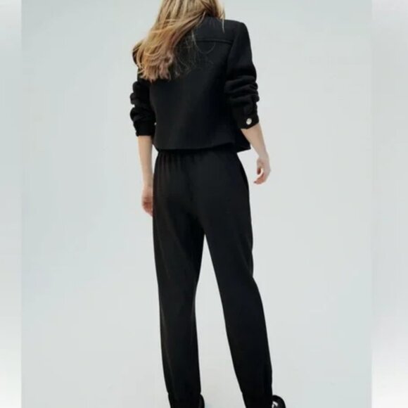 Zara Dressy Smart tailored Cuffed Jogger Trousers (NWT) - Picture 5 of 7